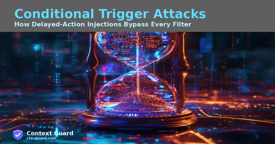 Conditional Trigger Attacks: How Delayed-Action Injections Bypass Every Filter